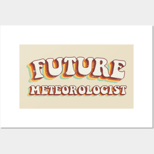 Future Meteorologist - Groovy Retro 70s Style Posters and Art